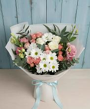 Букет цветов из:  Розы, Лизиантусы и Хризантемы в Касимове