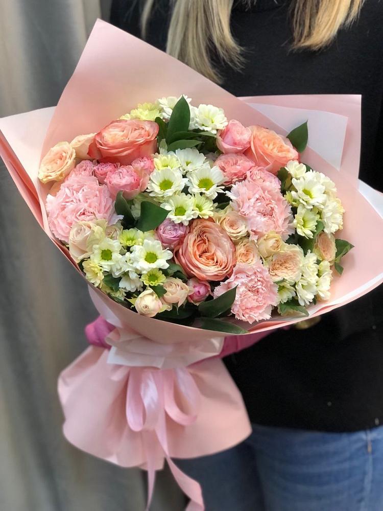 Букет цветов из: Гвоздики, Розы и Хризантемы в Касимове