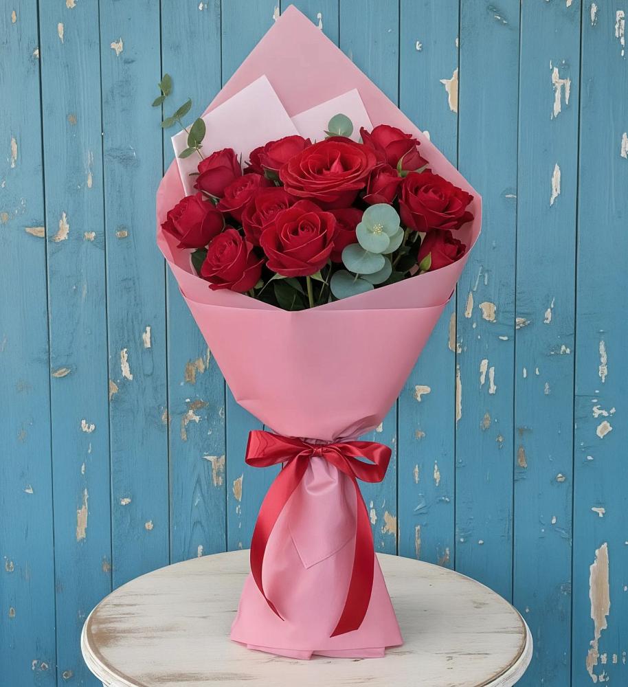 Букет красный бархат в Касимове Букет цветов из: Розы в Касимове