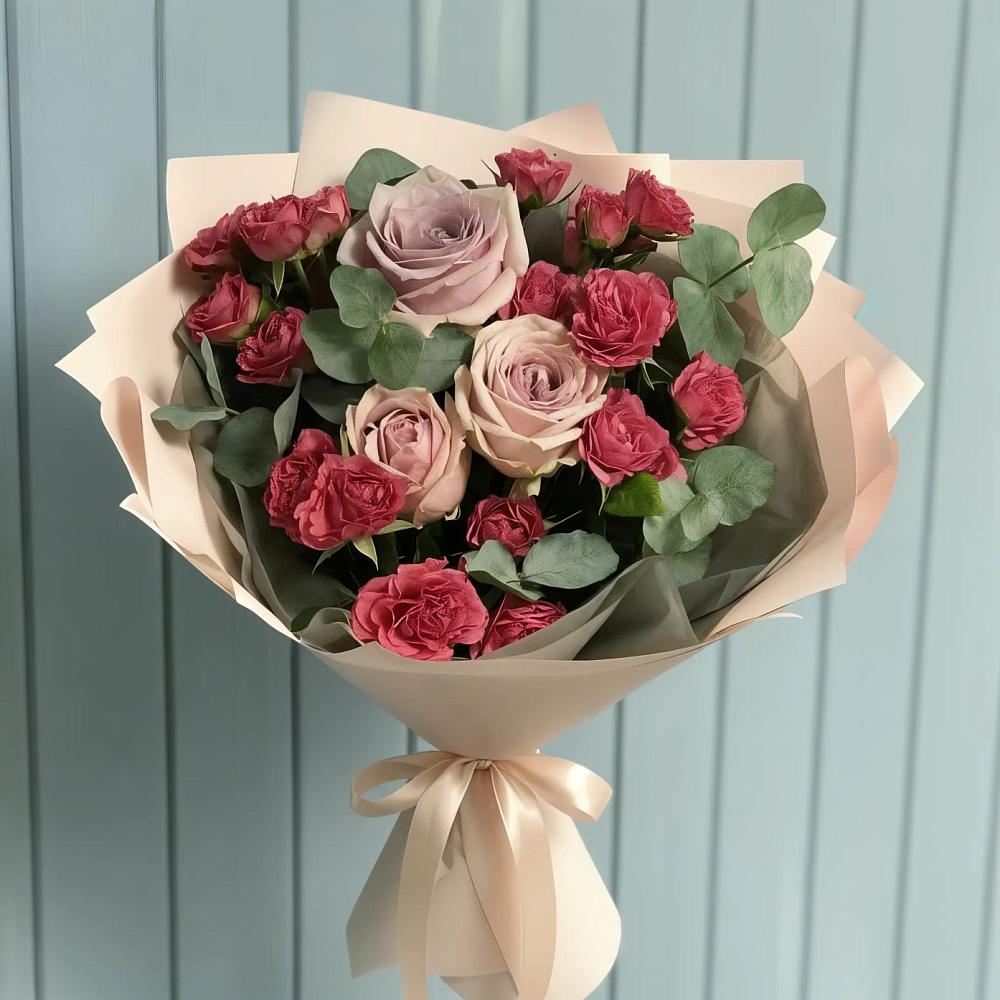 Букет восхищение в Касимове Букет цветов из: Гвоздики и Розы в Касимове