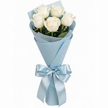 5 Белых роз Проуд в Касимове Букет 5 Белых роз Проуд в Касимове