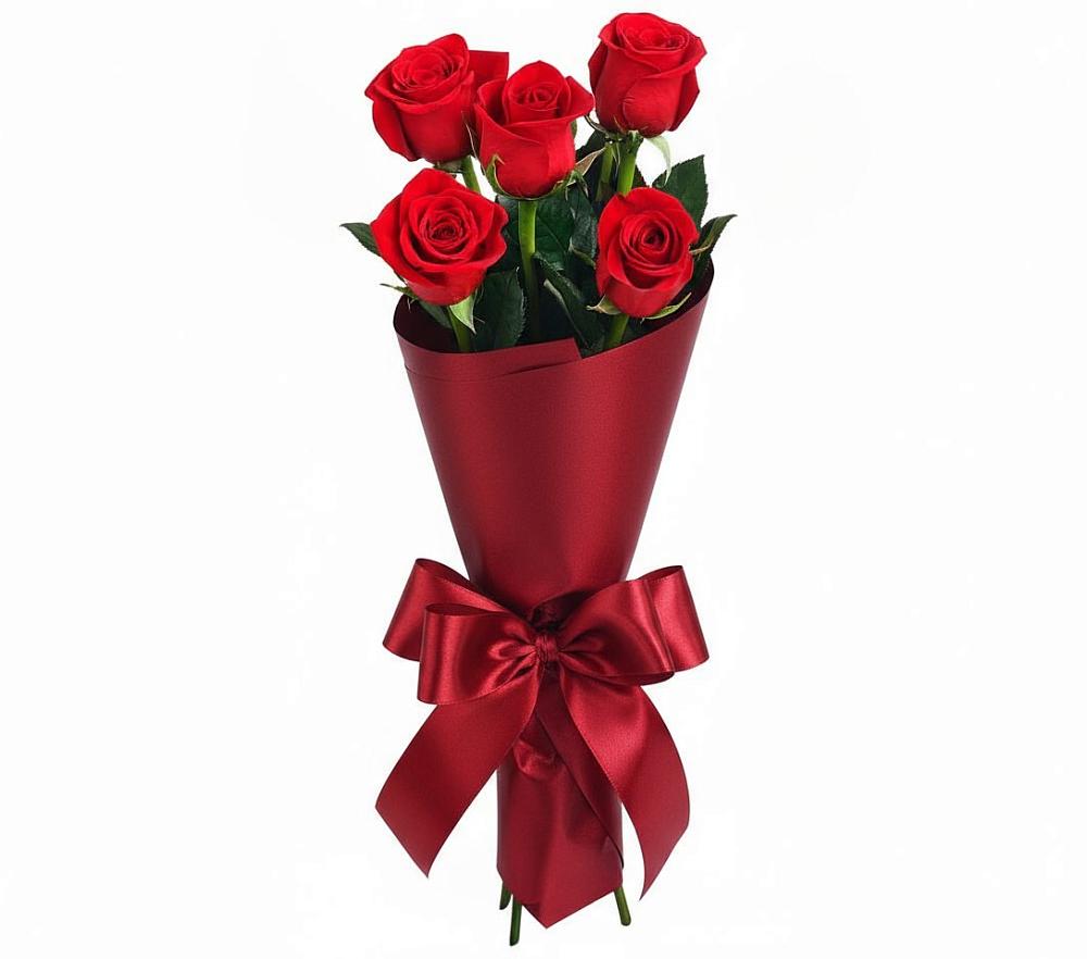 Букет 5 Красных роз Эдлесс Лав в Касимове