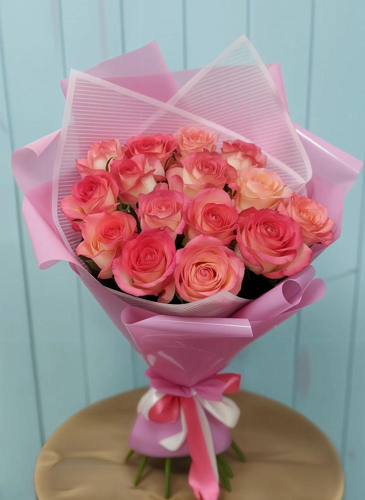 Букет 15 Розовых роз Равель в Касимове