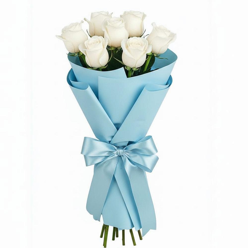 7 Белых роз Проуд в Касимове Букет 7 белых роз Проуд в Касимове