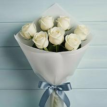 7 Белых роз Эдлесс Лав в Касимове Букет 7 Белых роз Эдлесс Лав в Касимове