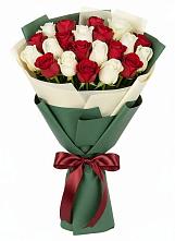 Микс из красных и белых роз в Касимове Букет Микс из красных и белых роз в Касимове