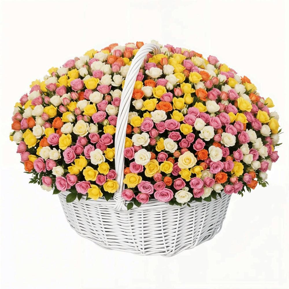 Премиум корзина Кустовых Роз в Касимове Премиум букет из: Розы в Касимове