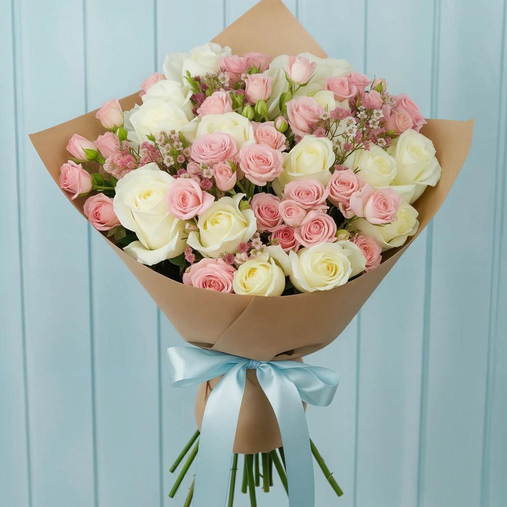 Букет романтичный подарок в Касимове Букет цветов из: Розы в Касимове