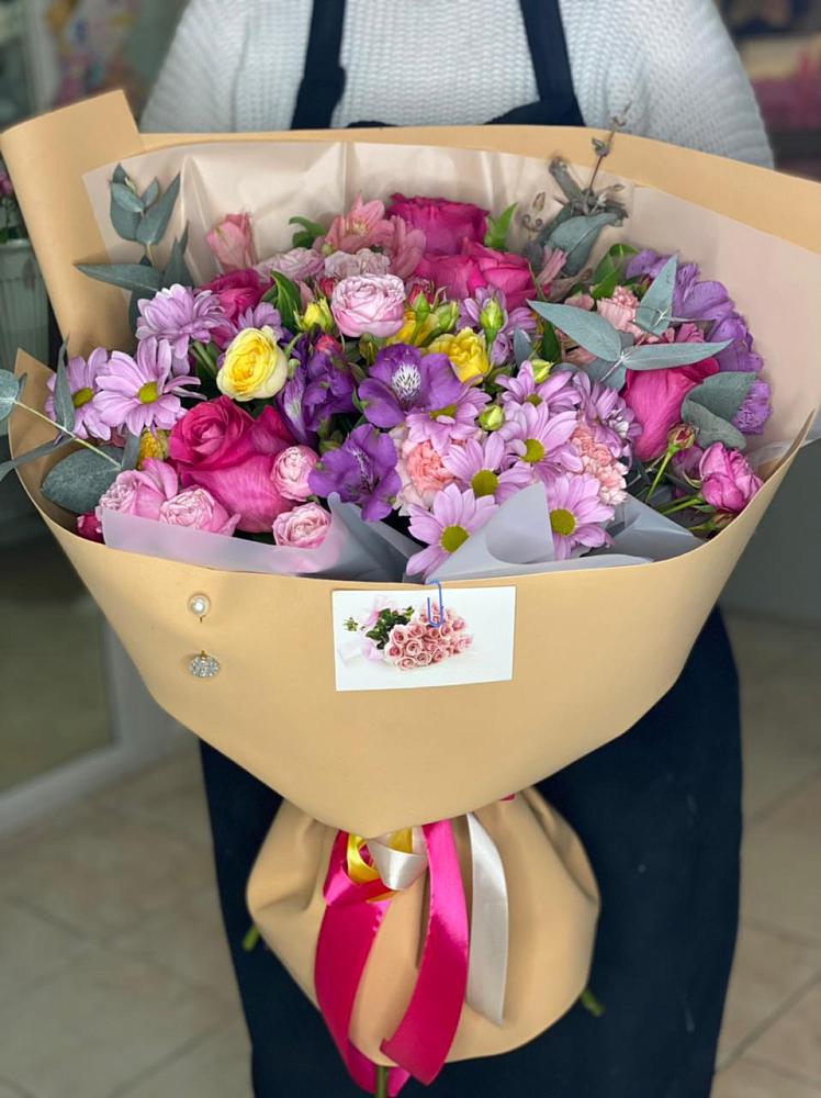 Букет цветов из: Хризантемы, Гвоздики и Альстромерии в Касимове