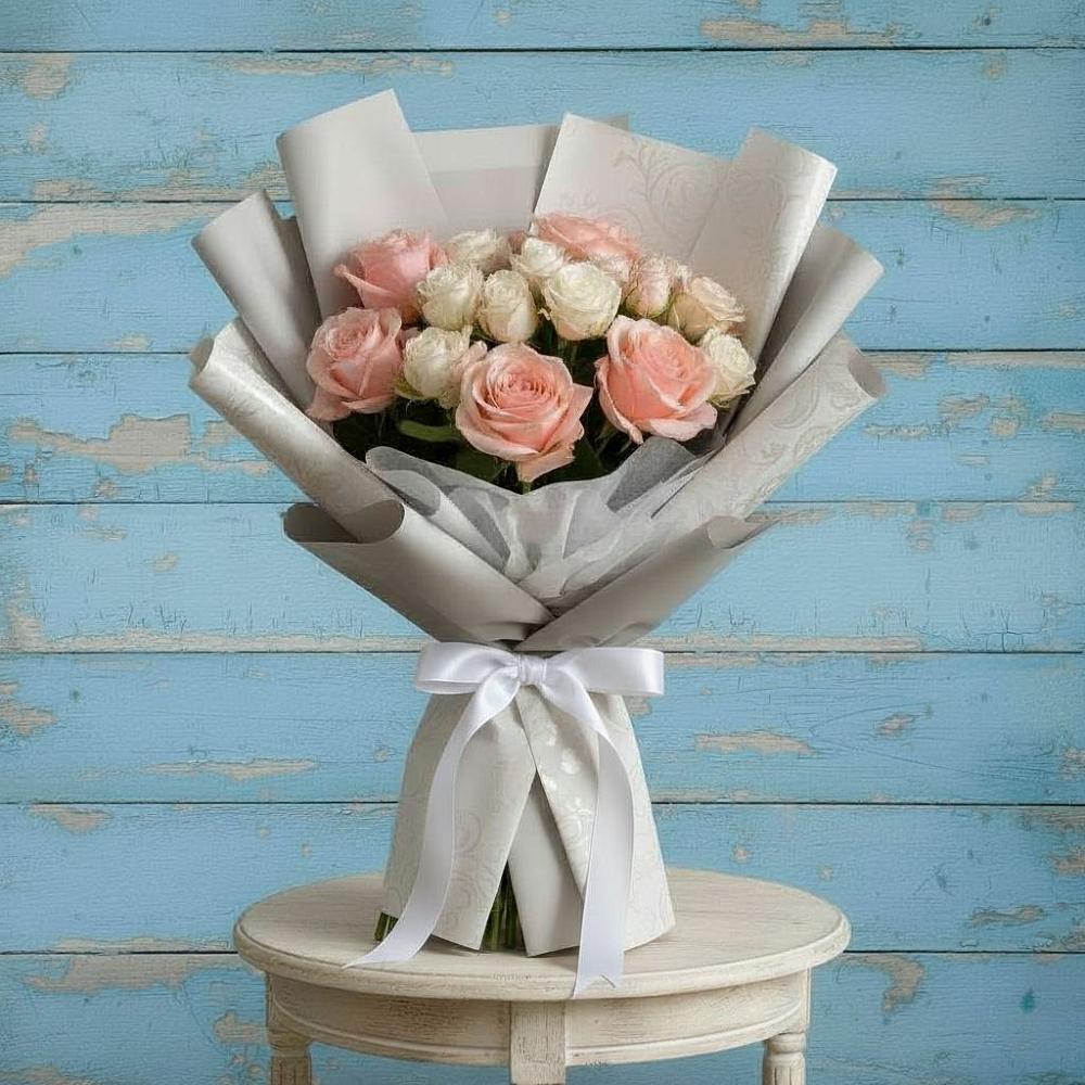 Букет Нежное облако в Касимове Букет цветов из: Розы в Касимове