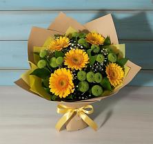 Букет цветов из:  Герберы и Хризантемы в Касимове