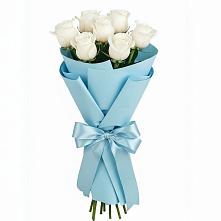 Букет 7 белых роз Проуд в Касимове