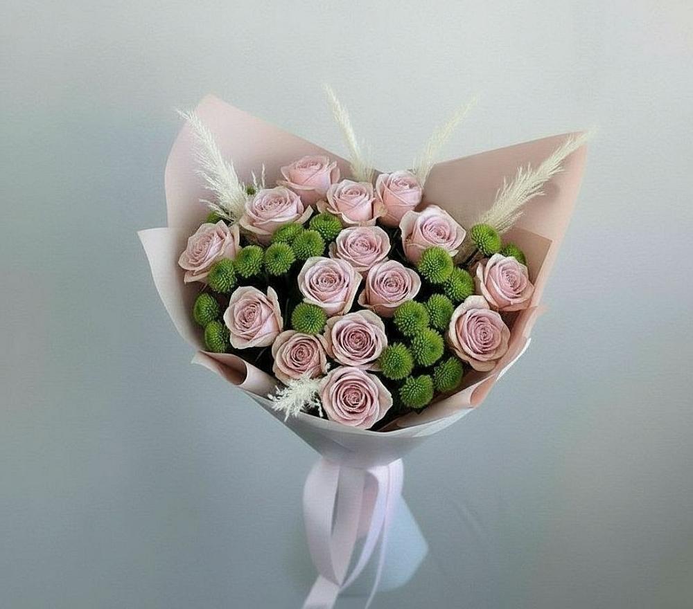 Букет доброе утро в Касимове Букет цветов из: Розы и Хризантемы в Касимове